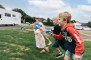 Children playing with water guns 