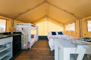Overview of inside a safari lodge 