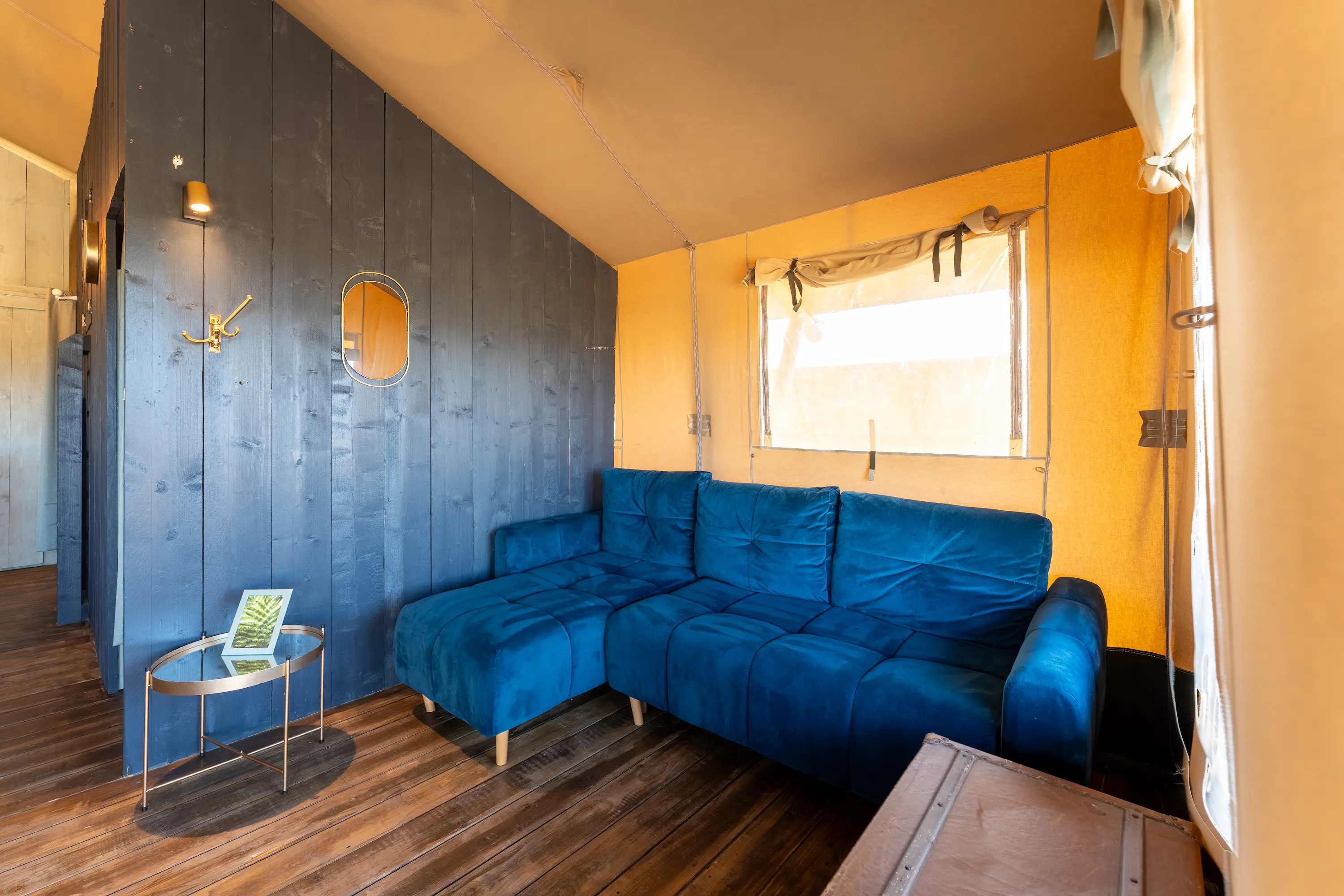 Living area in a safari lodge 