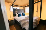 Bed inside the Safari Lodge